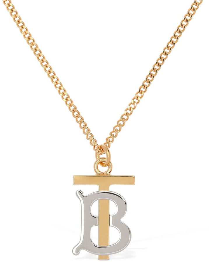 Burberry Tb Bicolor Logo Long Necklace - ShopStyle