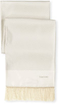 Thumbnail for your product : Tom Ford Printed Dot Silk Evening Scarf, White