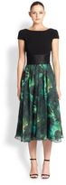 Thumbnail for your product : Theia Floral Organza-Skirt Dress