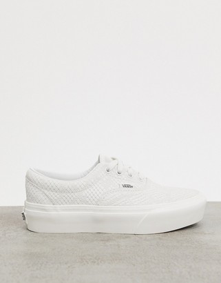 vans platform sneakers white