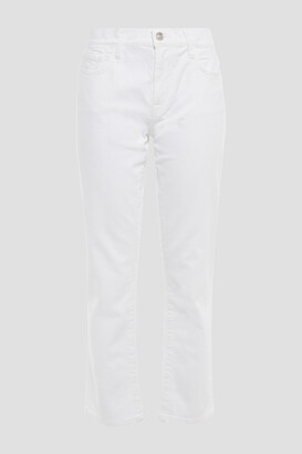 Current/Elliott The Fling Cropped Mid-rise Straight-leg Jeans