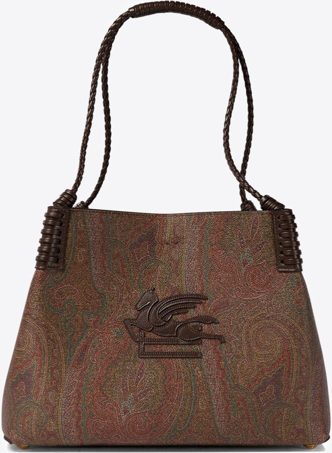 Etro Large Libra Paisley Jacquard Tote Bag