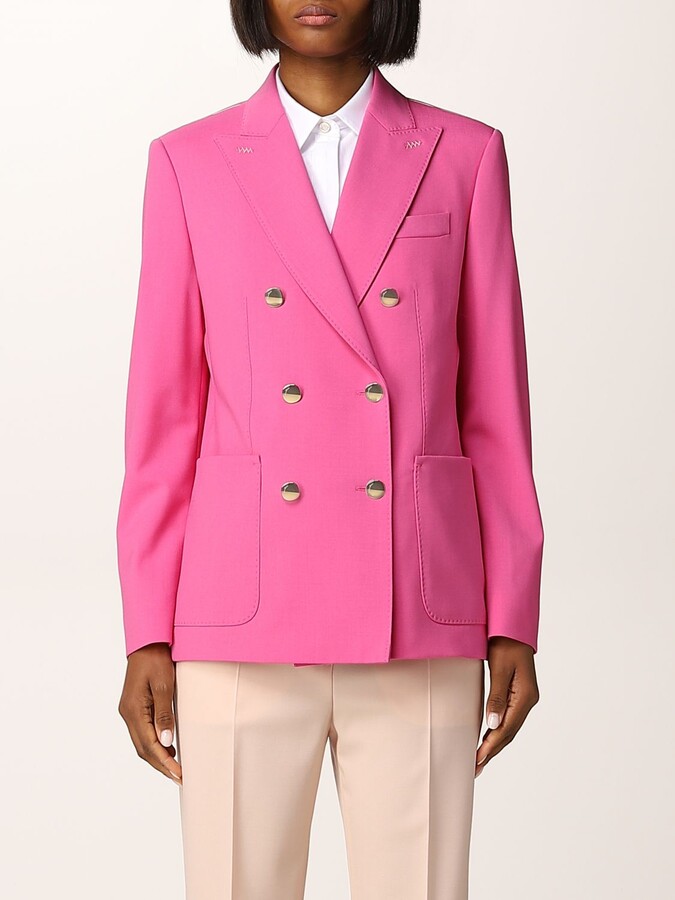 fuchsia blazer womens