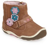 Thumbnail for your product : Stride Rite 'Merriweather' Flower Appliqué Bootie (Baby, Walker & Toddler)