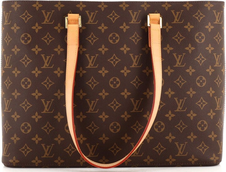Louis Vuitton Luco Brown Canvas Shoulder Bag (Pre-Owned)