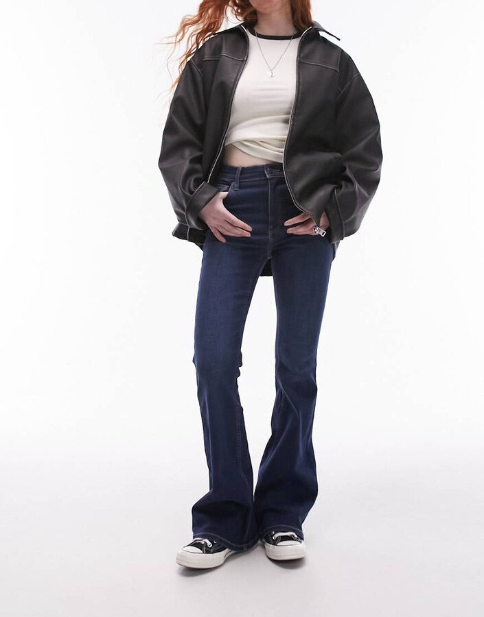 Flare Jeans Topshop Bleach Jamie Jeans High Waisted Pantalones