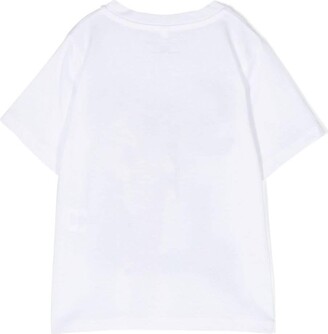 Stella McCartney Kids T-shirt With Animal Logo Print On The Front In White Cotton Boy
