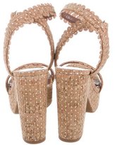 Thumbnail for your product : Tabitha Simmons Laser Cut Platform Sandals