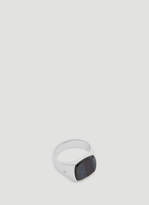 Thumbnail for your product : Tom Wood Cushion Blue Hawk Eye Signet Ring in Silver