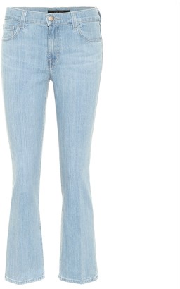 J Brand Selena mid-rise cropped jeans