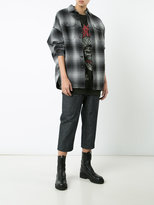 Thumbnail for your product : R 13 dropped shoulder plaid shirt