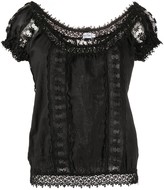 Thumbnail for your product : Charo Ruiz Ibiza floral lace detailed T-shirt