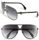 Thumbnail for your product : Alexander McQueen 65mm Skull Temple Metal Aviator Sunglasses