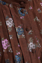 Thumbnail for your product : Paul & Joe Ruffle-trimmed metallic floral-jacquard mini dress