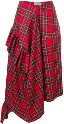 Preen by Thornton Bregazzi Morgan tartan asymmetric skirt