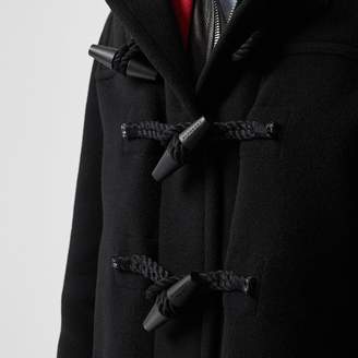 Burberry Vintage Check Detail Wool Blend Hooded Duffle Coat