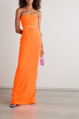 Alex Perry Cassidy Strapless Satin-crepe Gown - Coral - ShopStyle Evening  Dresses
