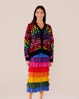 Thumbnail for your product : Farm Rio Rainbow Leopard Cardigan