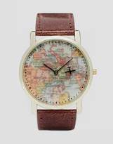 Thumbnail for your product : ASOS Watch With Vintage Map Print