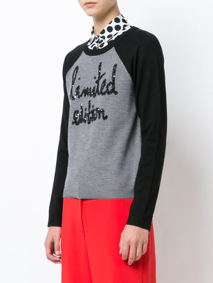 Alice + Olivia sequin embroidered sweater