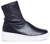 Robert Clergerie 'Teniera' mixed leather platform sock boots