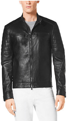 Michael Kors Zip-Front Leather Jacket