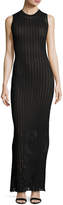 Thumbnail for your product : A.L.C. Daphne Sleeveless Striped Crochet Maxi Dress, Black