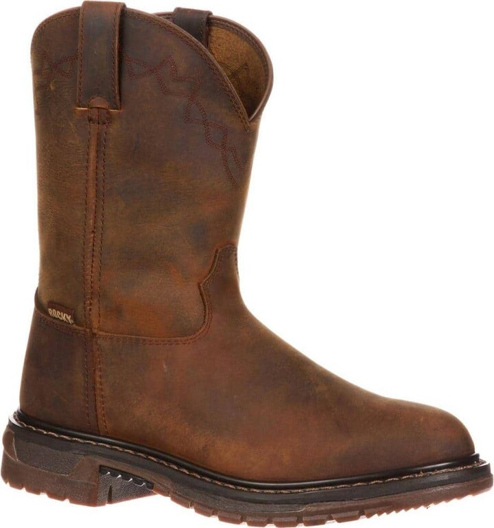ROCKY BOOTS Men's Original Ride Roper Western Boot - Soft Toe - Brown Size 13(M)