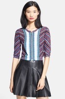 Thumbnail for your product : Tracy Reese Print Cotton Crop Cardigan