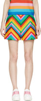 Thumbnail for your product : Valentino Rainbow Baladera Chevron Striped Shorts