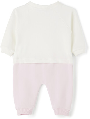 Versace Baby White & Pink Colorblocked Bodysuit Set