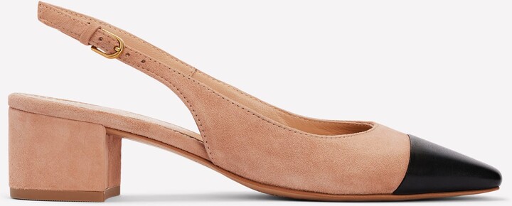 Boden Ailsa Block Heel Slingbacks, Ecru