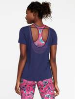 Thumbnail for your product : Old Navy Ultra-Light Mesh-Trim Scoop-Back Tee for Women
