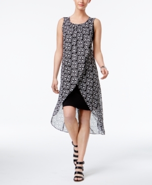 Style&Co. Style & Co Style & Co Petite Printed High-Low Dress, Created for Macy's