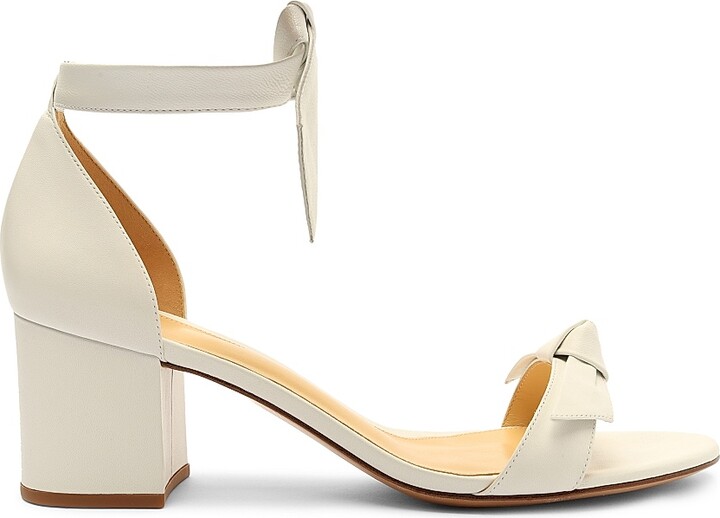 Alexandre Birman Women's Clarita Block Leather Sandals - White - Size 5