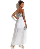 Thumbnail for your product : Jump Juniors' Strapless Sequin High-Low Dress