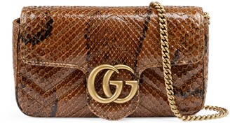 Gucci GG Marmont python super mini bag - ShopStyle