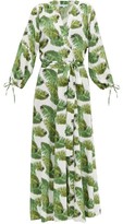 Thumbnail for your product : Melissa Odabash Margo Palm-print Poplin Wrap Dress - White Print