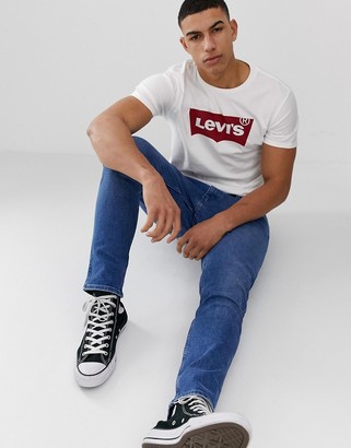 Levi's t-shirt batwing logo in white