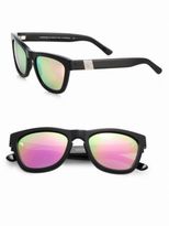Thumbnail for your product : Westward Leaning Mercury Seven Square Acetate Sunglasses/Black & Pink