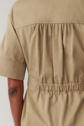 COS Short-Sleeved Cotton-Mix Jumpsuit