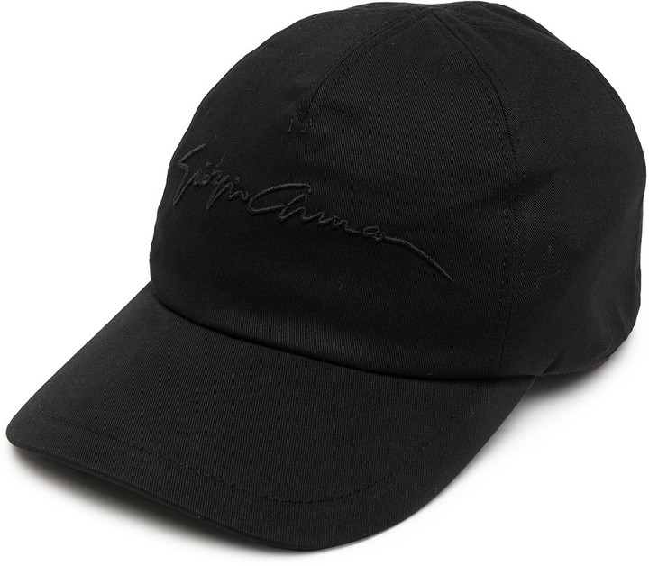 Giorgio Armani Embroidered Signature Baseball Cap - ShopStyle Hats