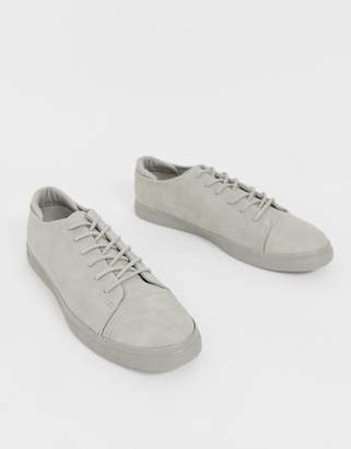 ASOS DESIGN sneakers in gray with toe cap