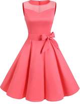 Thumbnail for your product : Dresstells reg; 50s Round Neck See Through Rockabilly Hepburn Party Swing Dress S
