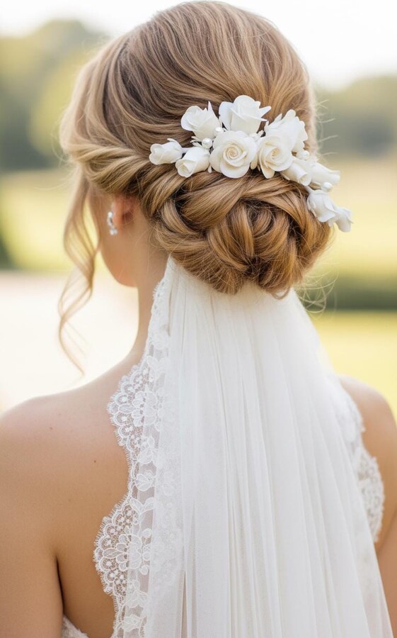 ivory headpiece