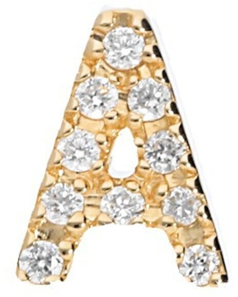 Nephora 14K 0.04 Ct. Tw. Diamond Single Initial Earring (A-Z)