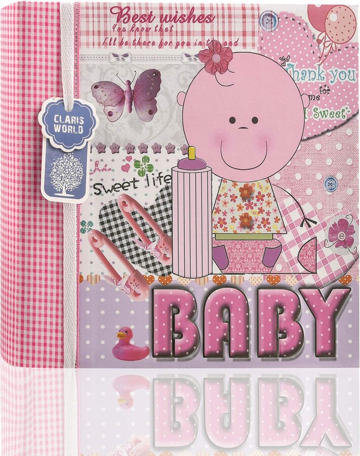 Arpan 200 Photos Baby Photo Album for 6x4 Photos with Baby Girl Pink
