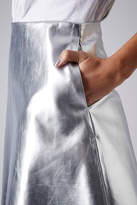 Thumbnail for your product : Topshop **Silver Leather Skirt by Unique