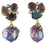 Thumbnail for your product : Bounkit Pearl & Labradorite Drop Earrings