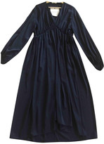 Navy Silk Dress - ShopStyle
